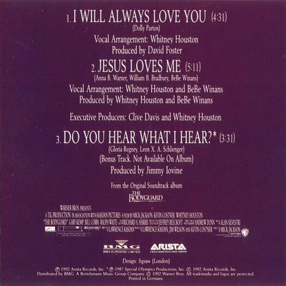 WHITNEY HOUSTON - I WILL ALWAYS LOVE YOU | CD SINGLE USADO