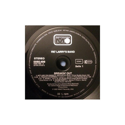 FAT LARRY'S BAND - BREAKIN OUT  | VINILO USADO