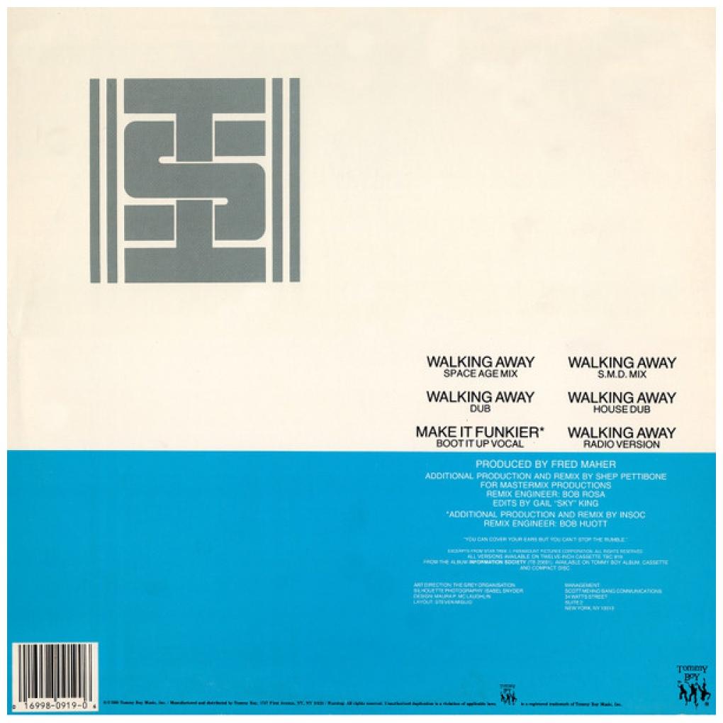 INFORMATION SOCIETY - WALKING AWAY | 12'' MAXI SINGLE USADO