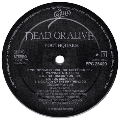 DEAD OR ALIVE - YOUTHQUAKE | VINILO
