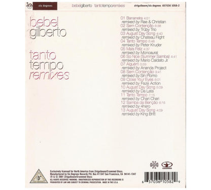 BEBEL GILBERTO - TANTO TEMPO REMIXES | CD USADO
