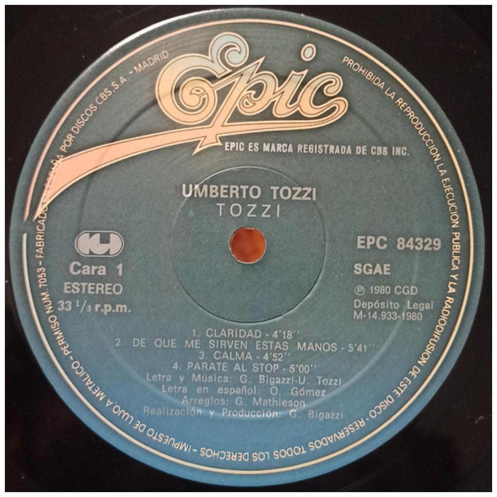 UMBERTO TOZZI - TOZZI: CANTA EN ESPAÑOL | VINILO USADO
