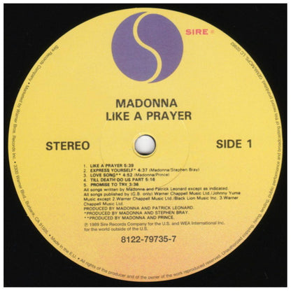 MADONNA - LIKE A PRAYER | VINILO