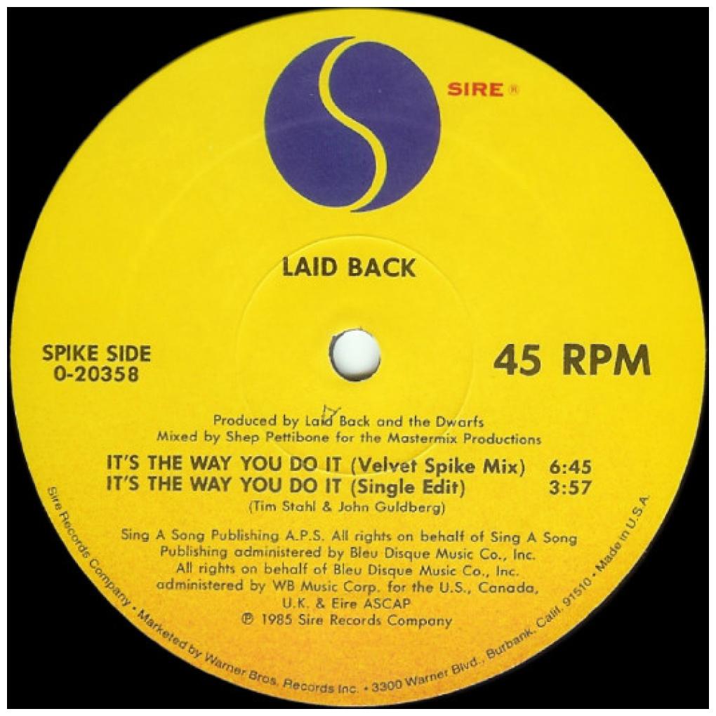 LAID BACK - ONE LIFE (PROMO COPY) (USA VERSION) | 12'' MAXI SINGLE USADO