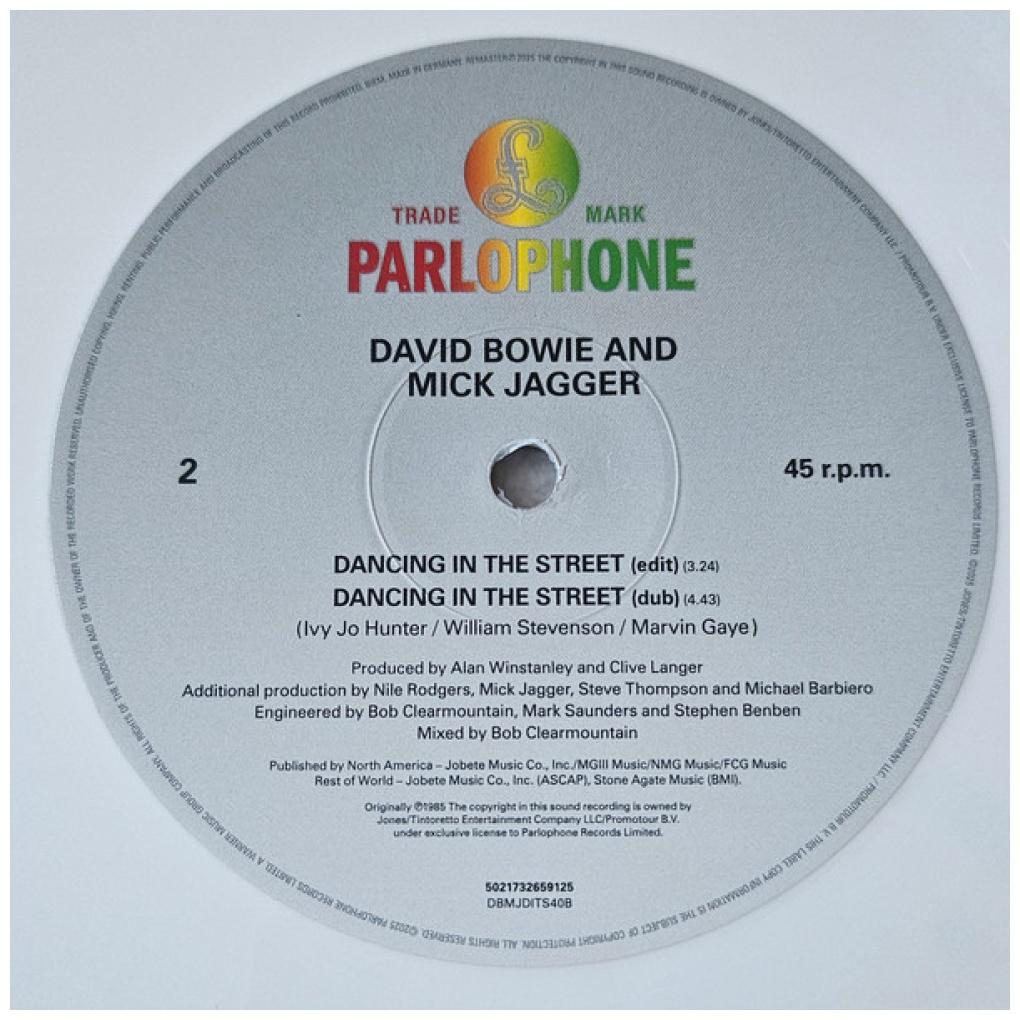DAVID BOWIE & MICK JAGGER - DANCING IN THE STREET E.P. (2025 REMASTER) (WHITE VINYL) | 12" MAXI SINGLE VINILO