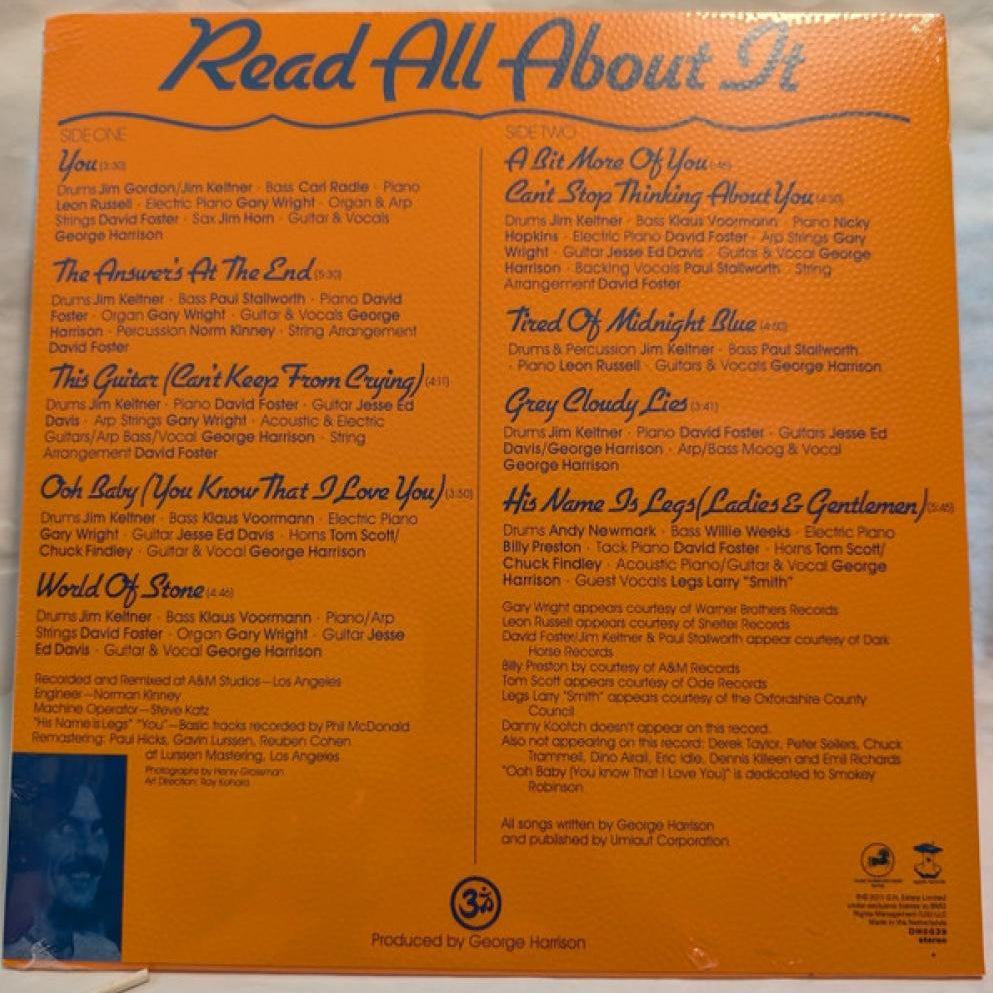 GEORGE HARRISON - EXTRA TEXTURE (180GRS VINYL) | VINILO