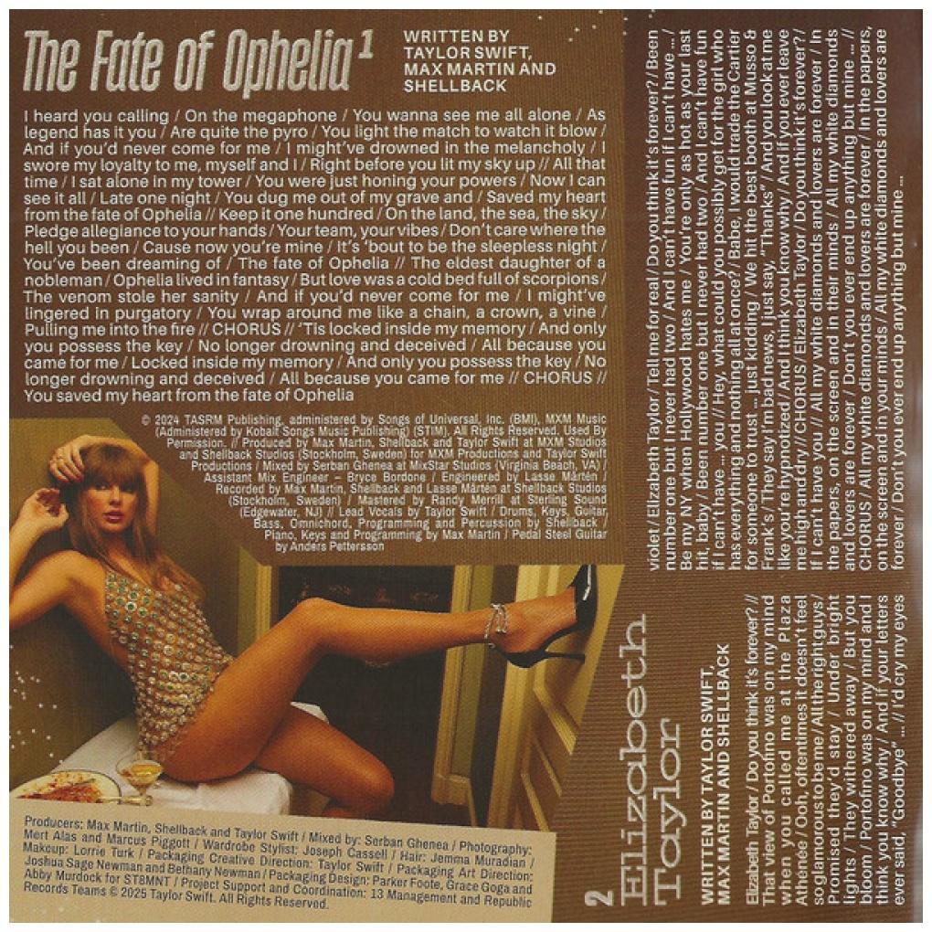 TAYLOR SWIFT - LIFE OF A SHOWGIRL (SWEAT & VANILLA PERFUME W/ POSTER) | CD
