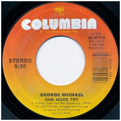 GEORGE MICHAEL - ONE MORE TRY | 7" SINGLE USADO