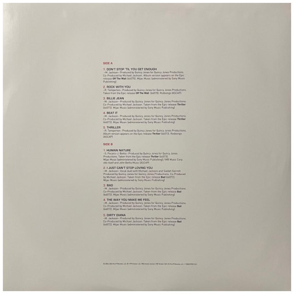 MICHAEL JACKSON - ONES (2LP) (RED VINYL) | VINILO