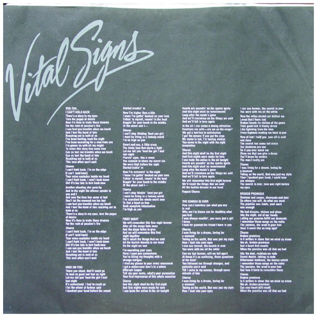 SURVIVOR - VITAL SIGNS | VINILO USADO