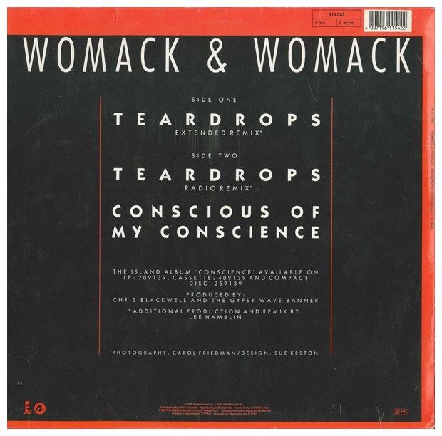 WOMACK & WOMACK - TEARDROPS | 12" MAXI SINGLE USADO