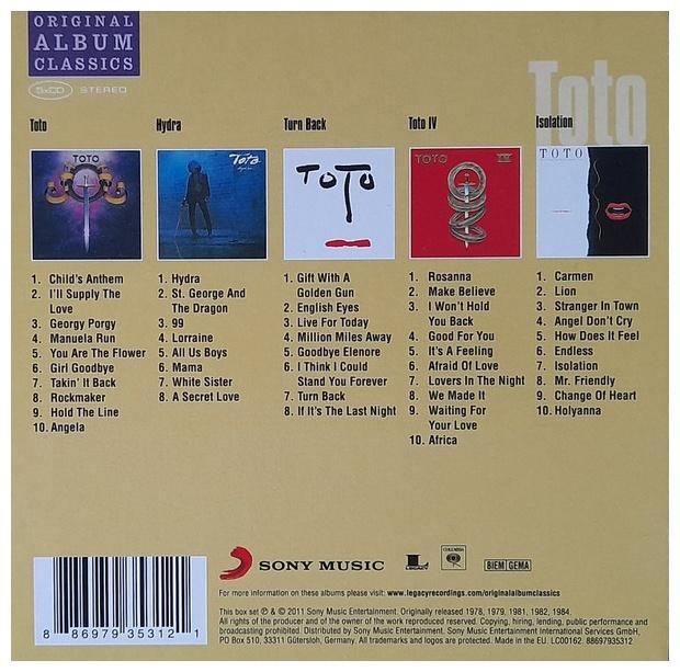 TOTO - ORIGINAL ALBUM CLASSICS (5CD) | CD