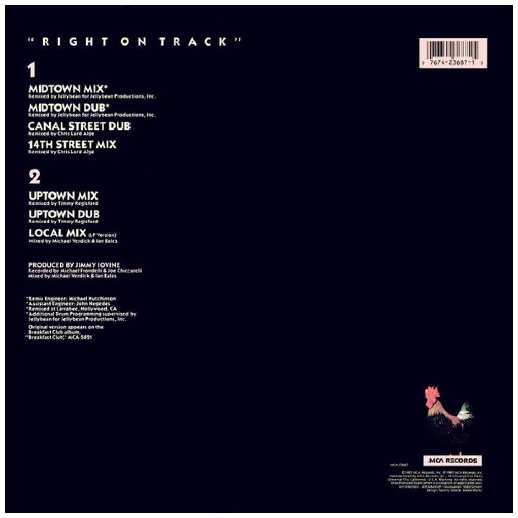 BREAKFAST CLUB - RIGHT ON TRACK | 12'' MAXI SINGLE USADO
