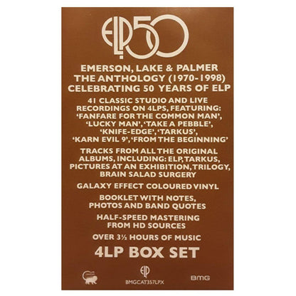 EMERSON, LAKE & PALMER - ANTHOLOGY (4LP) (COLOUR VINYL) |  VINILO