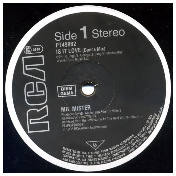 MR. MISTER - IS IT LOVE | 12" MAXI SINGLE USADO