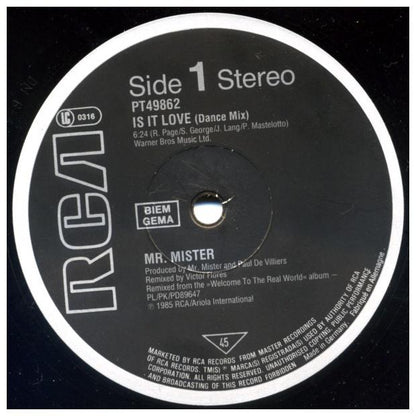 MR. MISTER - IS IT LOVE | 12" MAXI SINGLE USADO