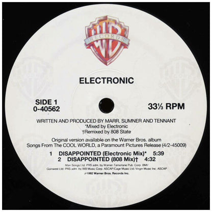 ELECTRONIC - DISAPPOINTED | 12'' MAXI SINGLE USADO