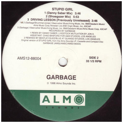 GARBAGE - STUPID GIRL | 12'' MAXI SINGLE USADO