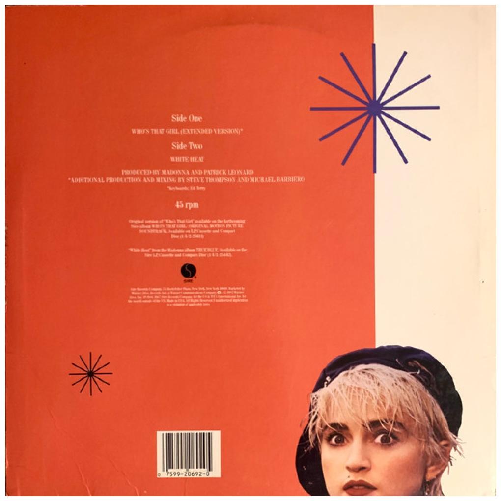 MADONNA - WHO'S THAT GIRL | 12'' MAXI SINGLE USADO