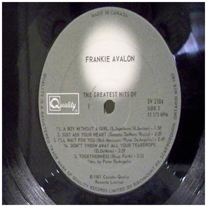 FRANKIE AVALON - GREATEST HITS | VINILO USADO