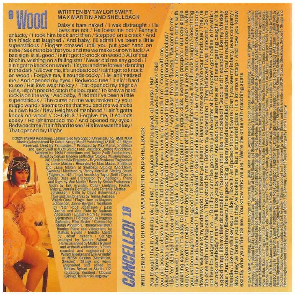 TAYLOR SWIFT - LIFE OF A SHOWGIRL (SWEAT & VANILLA PERFUME W/ POSTER) | CD