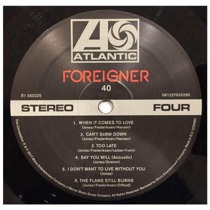 FOREIGNER - 40 HITS FROM 40 YEARS (2LP) | VINILO