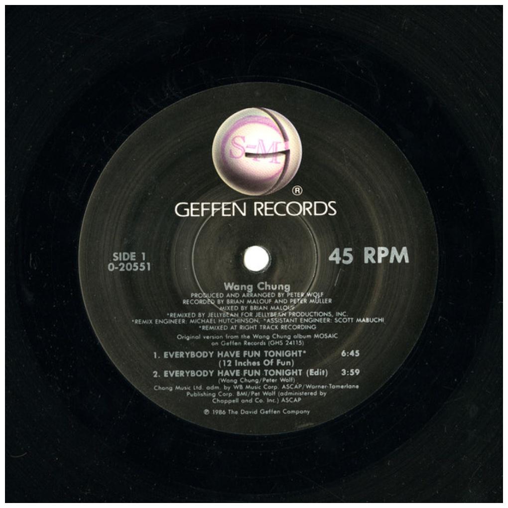 WANG CHUNG - EVERYBODY HAVE FUN TONIGHT | 12'' MAXI SINGLE USADO