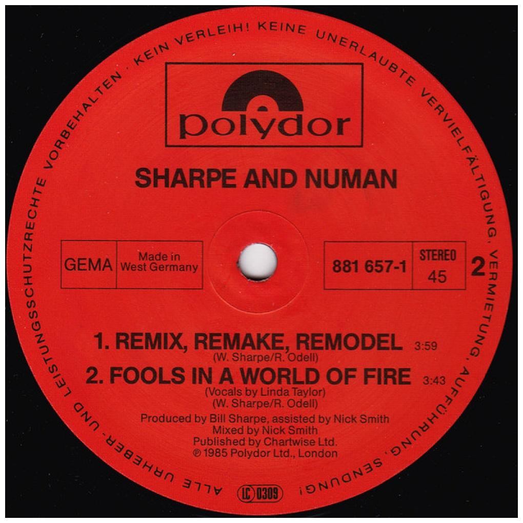 SHARPE AND NUMAN - CHANGE YOUR MIND | 12" MAXI SINGLE VINILO USADO