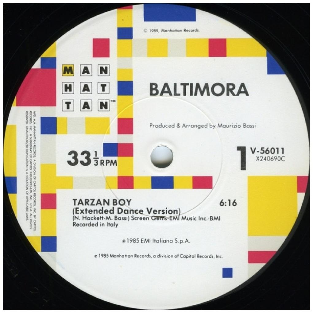 BALTIMORA - TARZAN BOY (PROMO COPY) | 12" MAXI SINGLE VINILO USADO