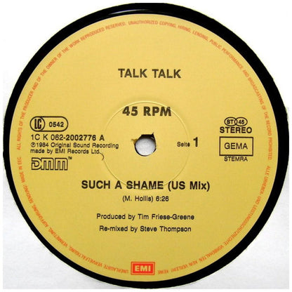 TALK TALK - SUCH A SHAME/IT'S MY LIFE | 12'' MAXI SINGLE USADO