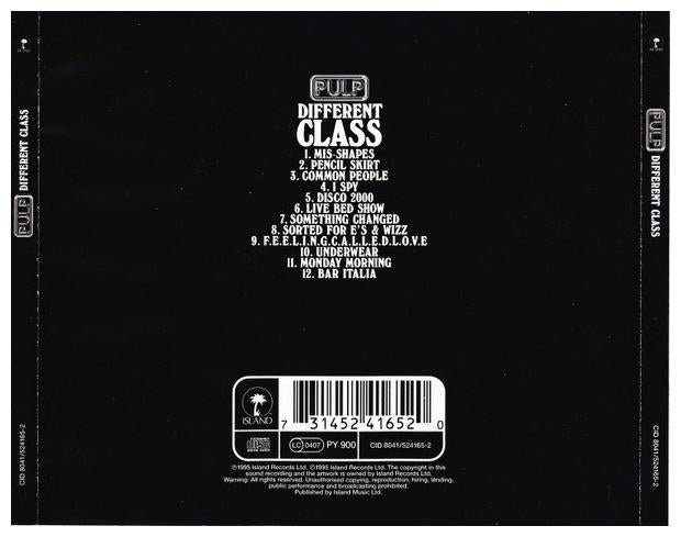 PULP - DIFFERENT CLASS | CD