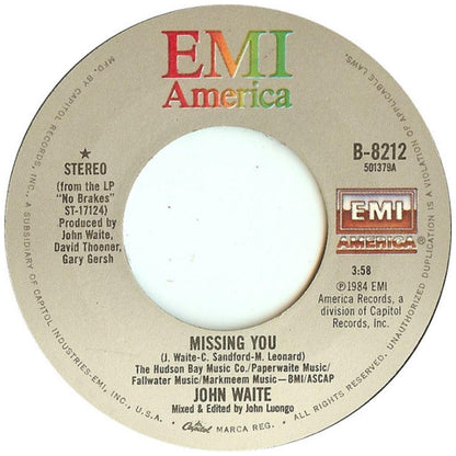 JOHN WAITE - MISSING YOU | 7" USADO