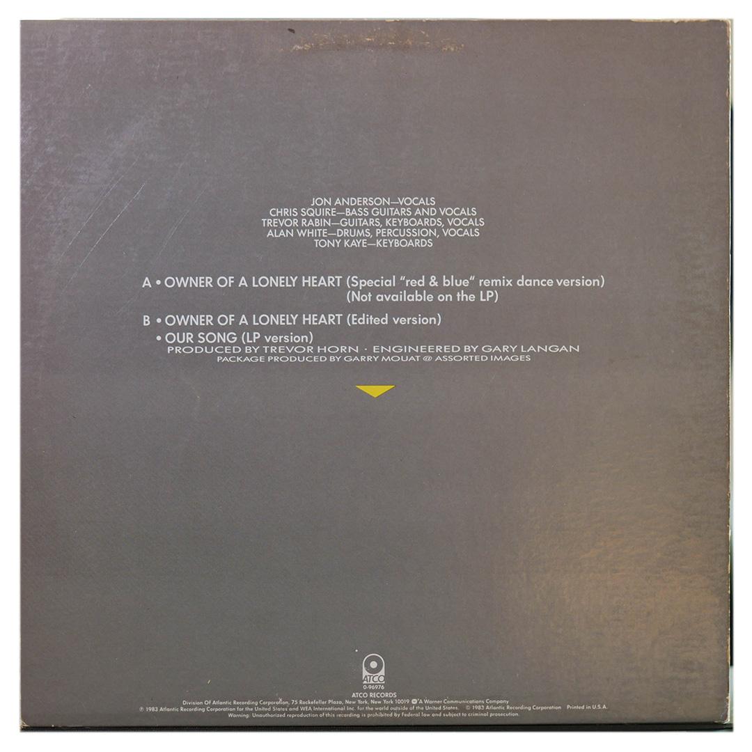 YES - OWNER OF A LONELY HEART | 12" MAXI SINGLE USADO