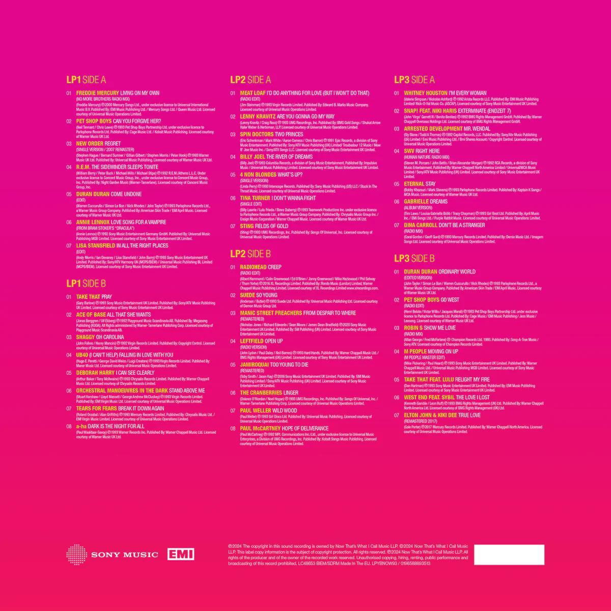 NOW YEARBOOK 1993 - VARIOUS (3LP) | VINILO