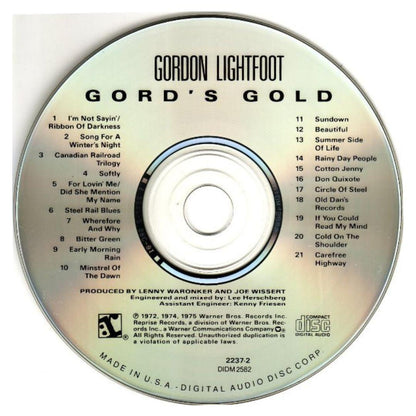GORDON LIGHTFOOT - GORD S GOLD  | CD
