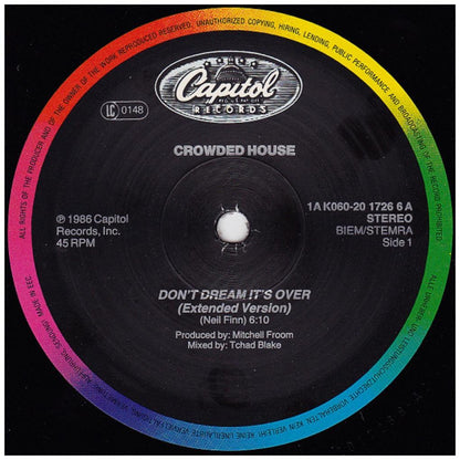 CROWDED HOUSE - DON'T DREAM IT'S OVER | 12'' MAXI SINGLE USADO