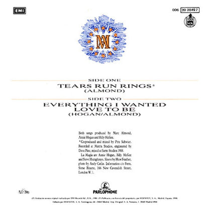 MARC ALMOND - TEARS RUN RINGS | 7" SINGLE USADO