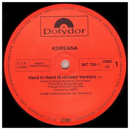 KOREANA - HAND IN HAND (SEUL  88 OLYMPIC SONG) | 12" MAXI SINGLE USADO