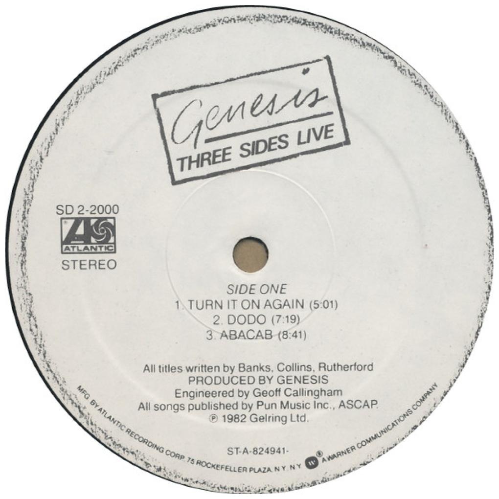 GENESIS - THREE SIDES LIVE (2LP) | VINILO USADO