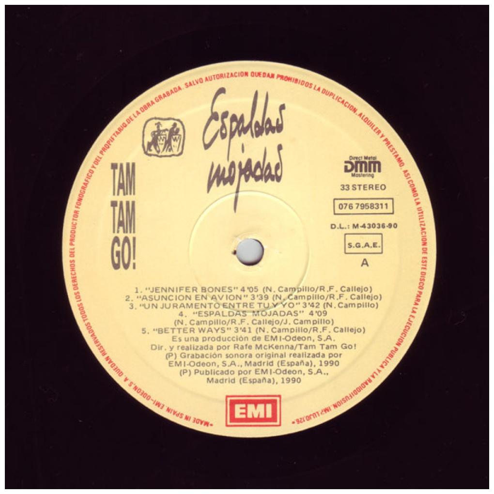 TAM TAM GO - ESPALDAS MOJADAS | VINILO USADO