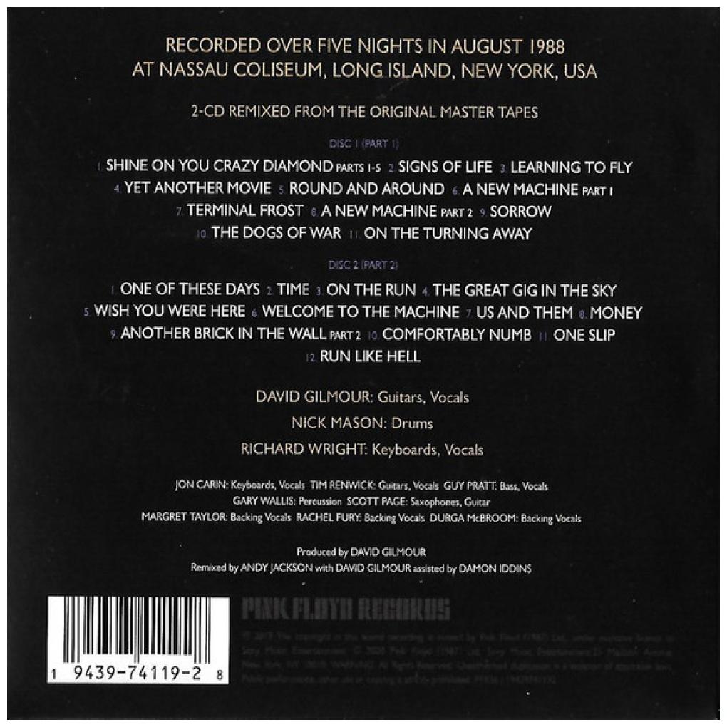 PINK FLOYD - DELICATE SOUND OF THUNDER (2CD) | CD