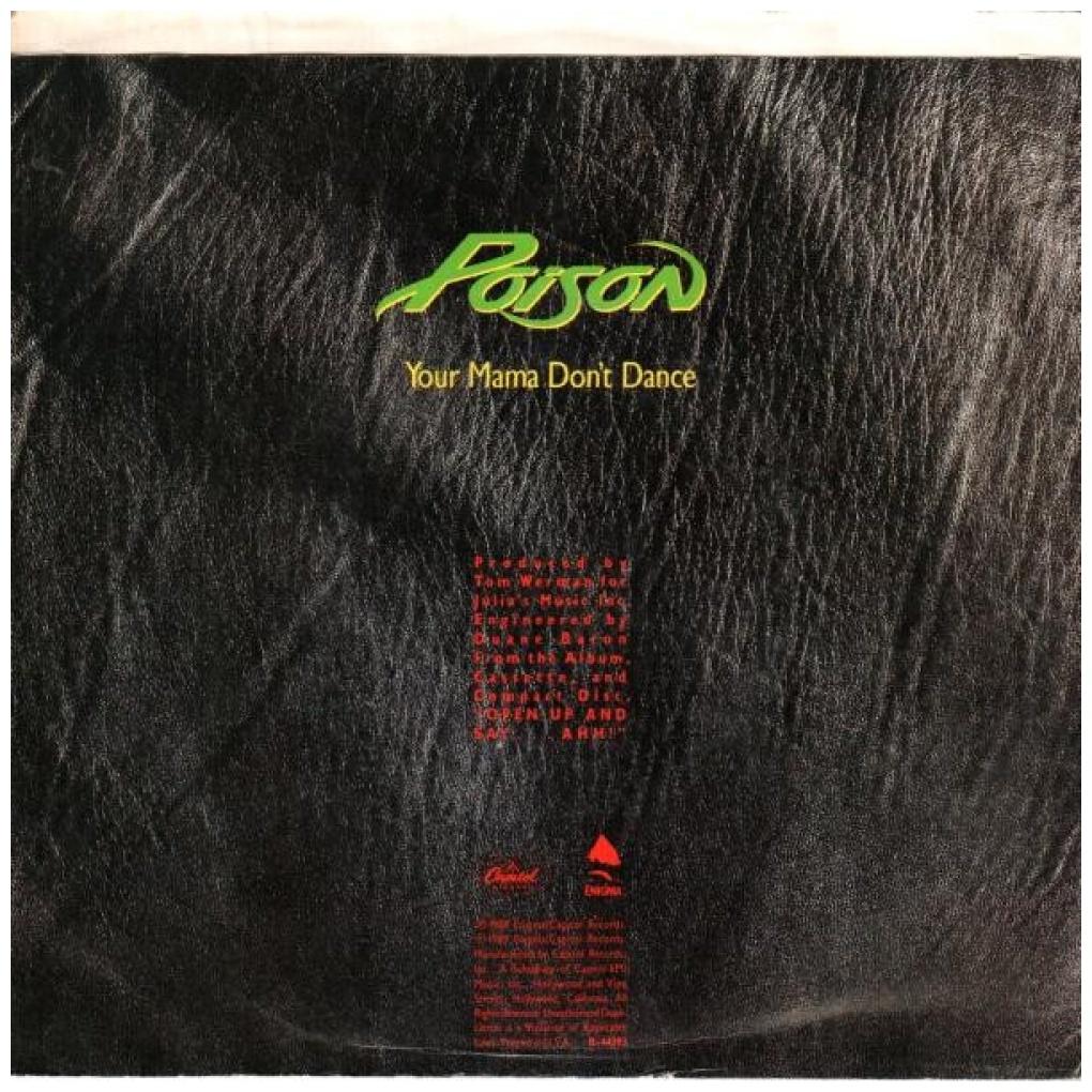 POISON - YOUR MAMA DON'T DANCE | 7" SINGLE USADO