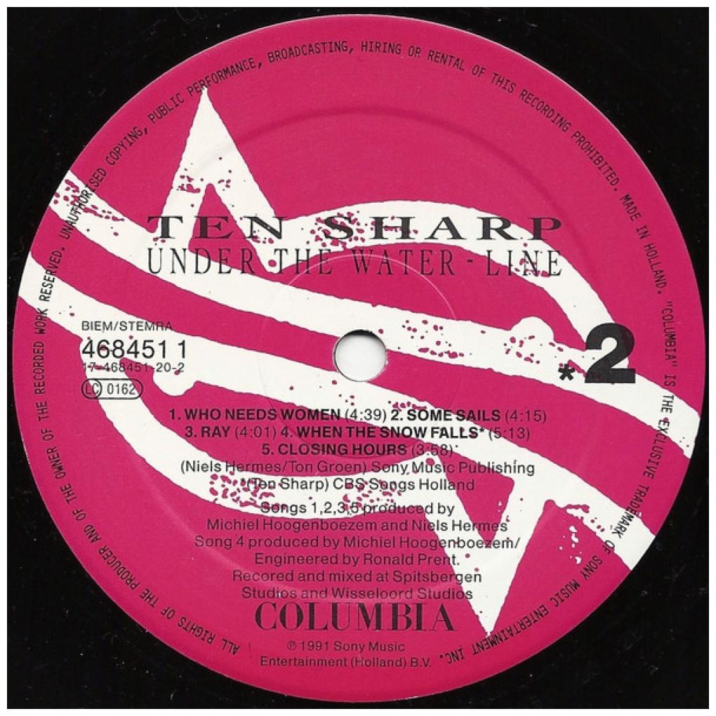 TEN SHARP - UNDER THE WATER LINE | VINILO USADO