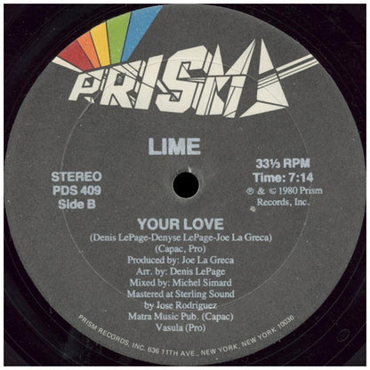 LIME - YOUR LOVE | 12" MAXI SINGLE VINILO USADO