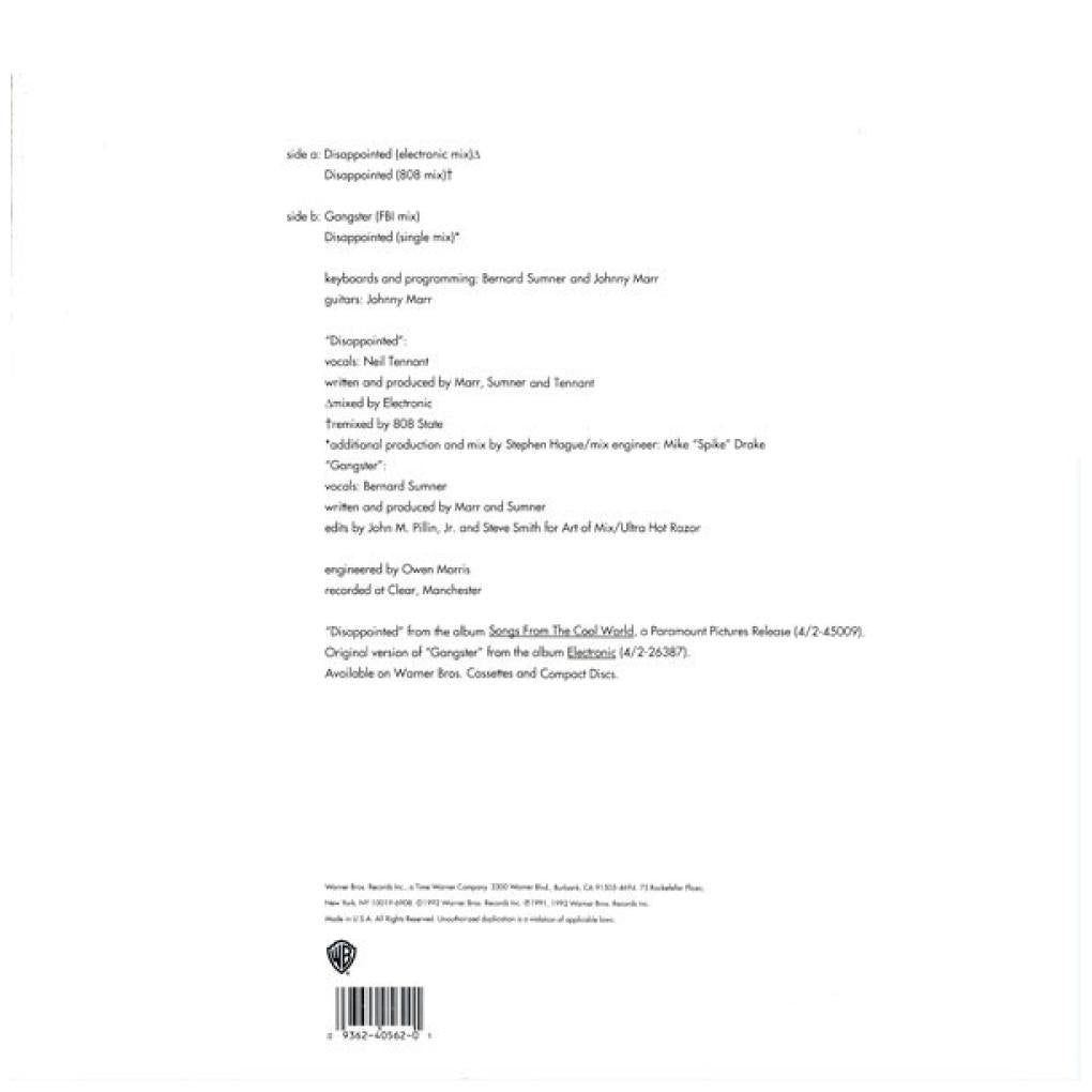 ELECTRONIC - DISAPPOINTED | 12'' MAXI SINGLE USADO