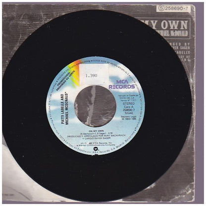 PATTI LABELLA AND MICHAEL McDONALD - ON MY OWN | 7" SINGLE USADO