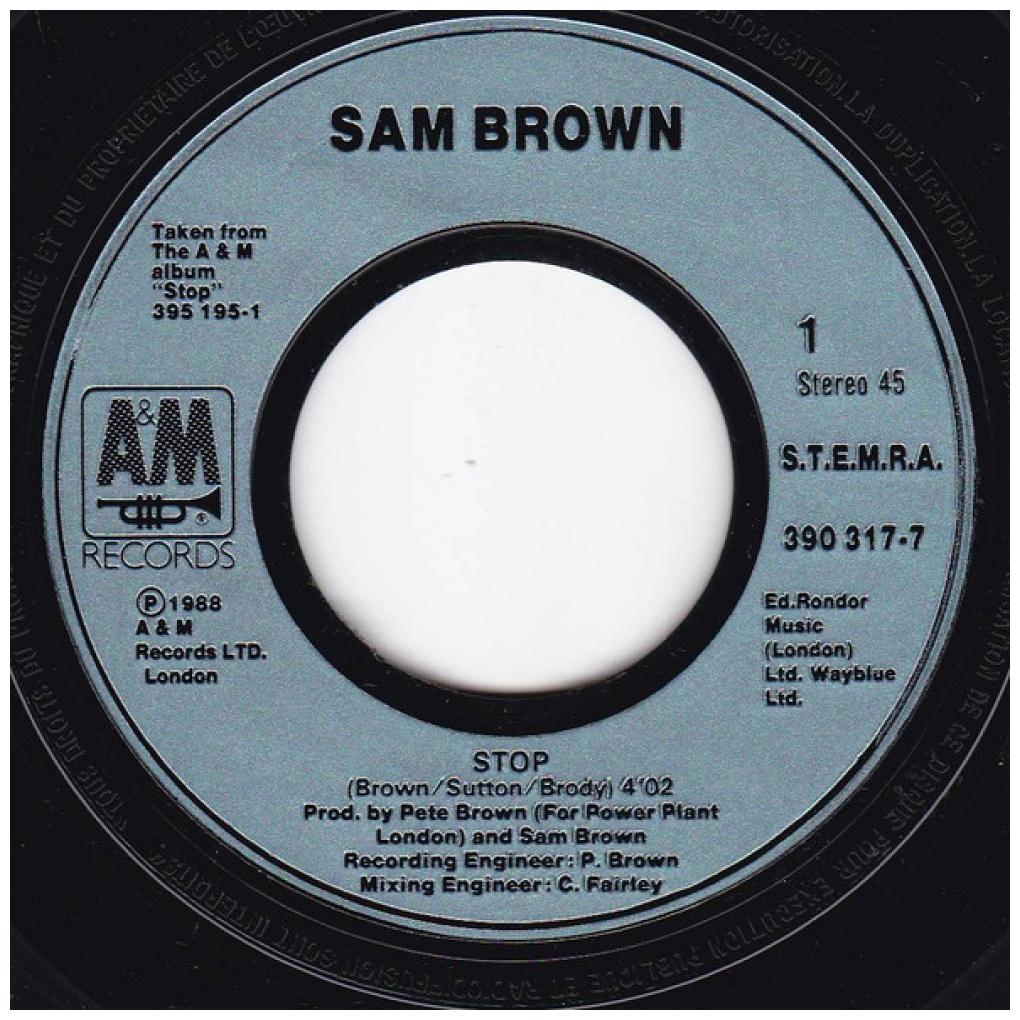 SAM BROWN - STOP! | 7" SINGLE USADO