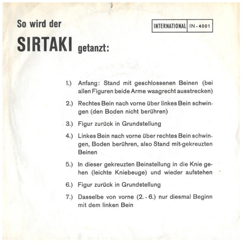 MIKIS THEODORAKIS - ZORBA'S DANCE, SIRTAKI | 7" SINGLE USADO