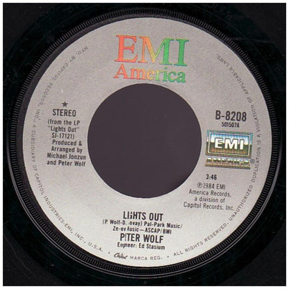 PETER WOLF - LIGHTS OUT | 7" SINGLE USADO