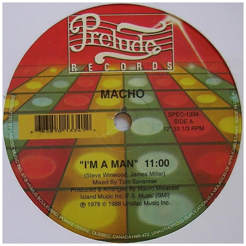 MACHO/PETER JACQUES BAND - I'M A MAN/WALKING ON MUSIC | 12'' MAXI SINGLE USADO